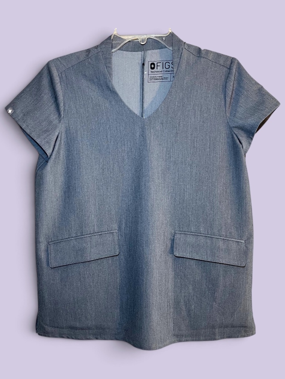Figs Discontinued Limited Edition Dolores Flap Pocket Graphite Top XS NWOT